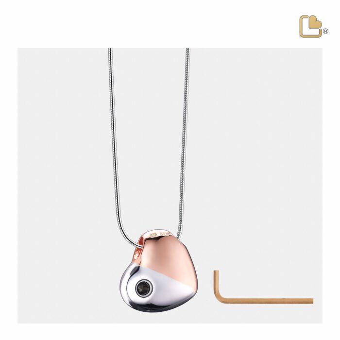 Urn - HeartFelt Ashes Pendant Vermeil w/Zirconia - zilver