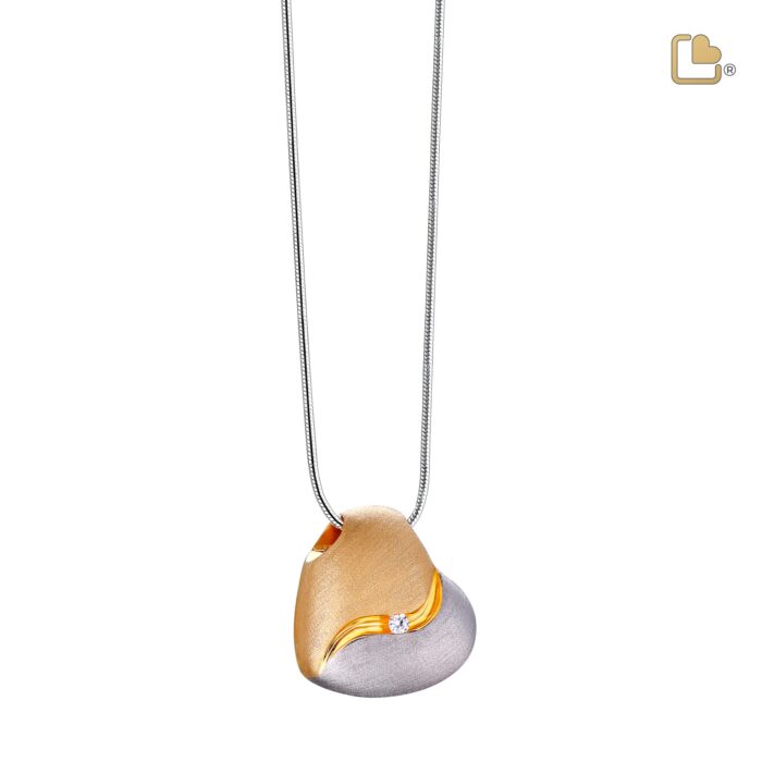 Urn - HeartFelt Ashes Pendant Vermeil w/Zirconia - zilver