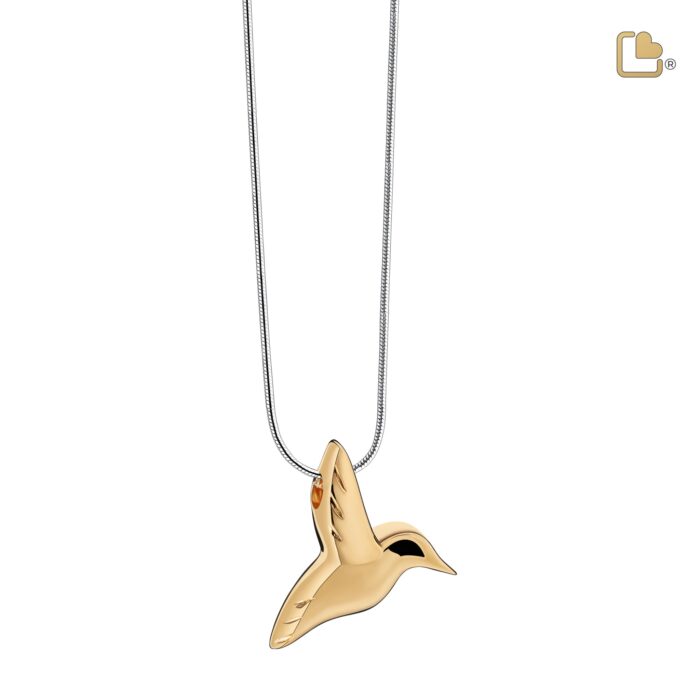 Urn - HummingBird Ashes Pendant Vermeil - goud