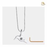 Urn - HummingBird Ashes Pendant - zilver