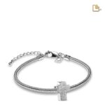 Urn - Kruis Ashes Bead - zilver