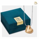 Urn - Leaning Hart Ashes Pendant Vermeil - goud