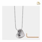 Urn - Leaning Hart Ashes Pendant - zilver