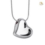 Urn - Leaning Hart Ashes Pendant - zilver