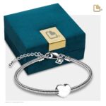 Urn - LoveHeart Ashes Bead - zilver