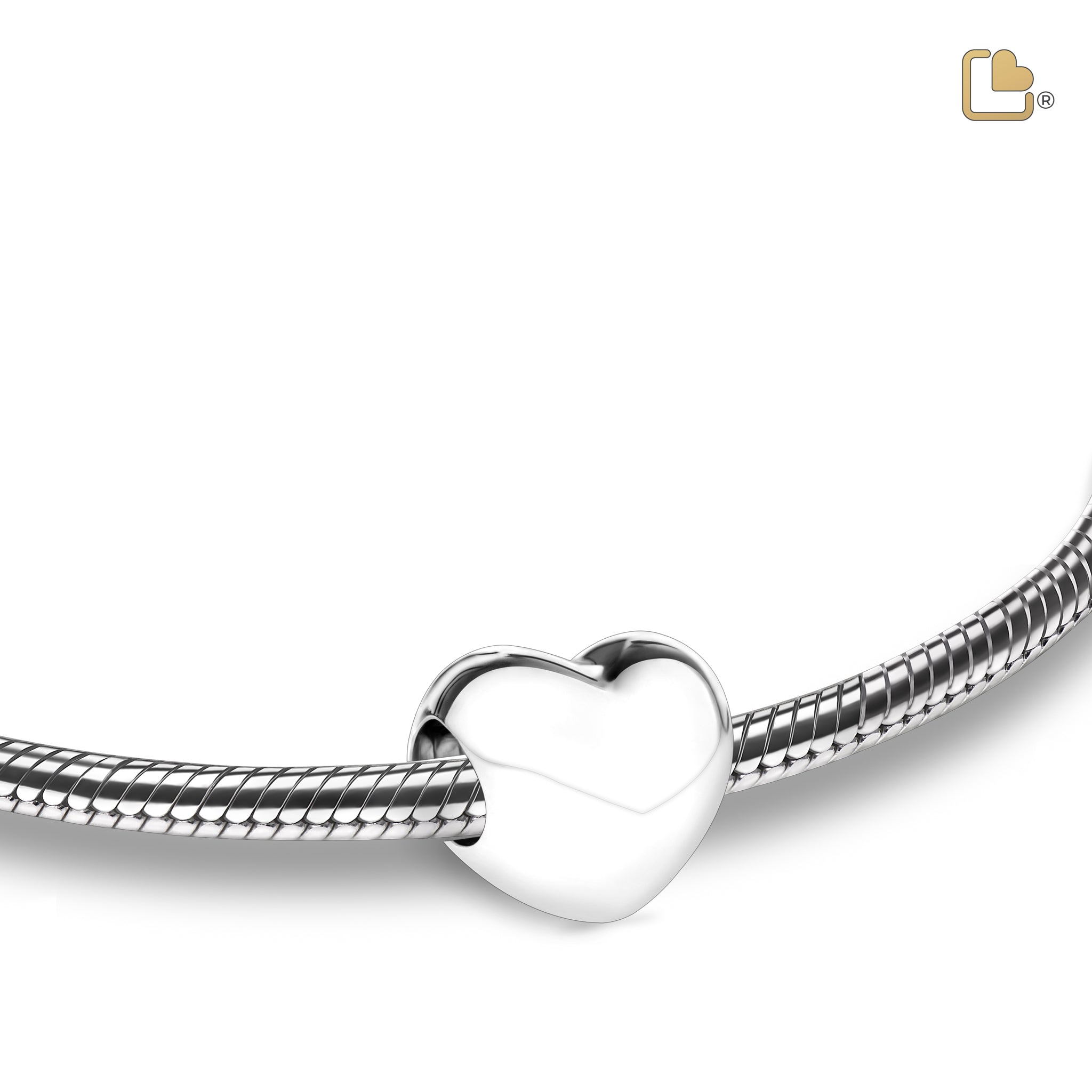 Urn - LoveHeart Ashes Bead - zilver Urn - LoveHeart Ashes Bead - zilver