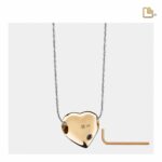 Urn - LoveHeart Ashes Pendant Vermeil - goud