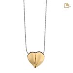 Urn - LoveHeart Ashes Pendant Vermeil - goud