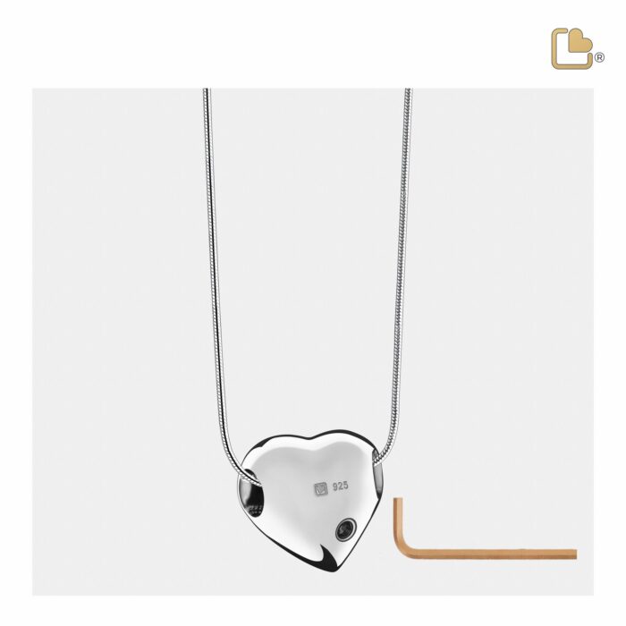 Urn - LoveHeart Ashes Pendant - zilver
