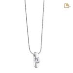 Urn - of Hope Ashes Pendant w/Zirconia - zilver