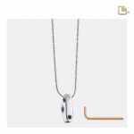 Urn - of Hope Ashes Pendant w/Zirconia - zilver