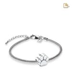 Urn - Pootafdruk Ashes Bead - zilver