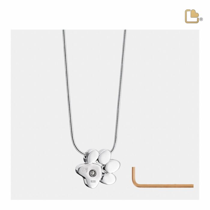 Urn - Pootafdruk Ashes Pendant - zilver