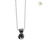 Urn - PrincessCat Ashes Pendant w/Swarovski® - antraciet