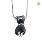 Urn - PrincessCat Ashes Pendant w/Swarovski® - antraciet