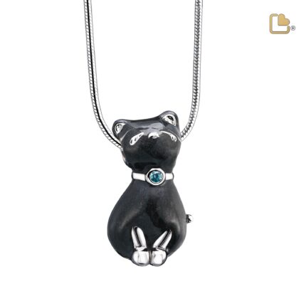 Urn - PrincessCat Ashes Pendant w/Swarovski® - antraciet