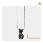 Urn - PrincessCat Ashes Pendant w/Swarovski® - antraciet