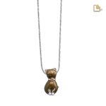 Urn - PrincessCat Ashes Pendant w/Swarovski® - brons
