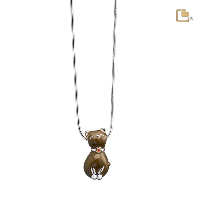 Urn - PrincessCat Ashes Pendant w/Swarovski® - brons