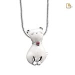 Urn - PrincessCat Ashes Pendant w/Swarovski® - wit
