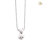 Urn - PrincessCat Ashes Pendant w/Swarovski® - wit