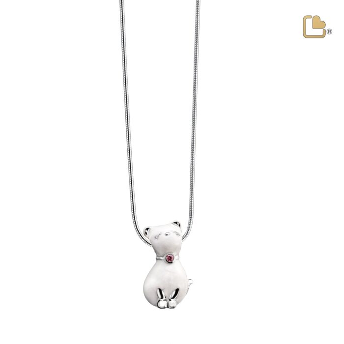 Urn - PrincessCat Ashes Pendant w/Swarovski® - wit