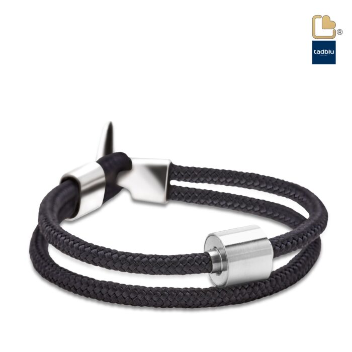 Urn - TB-BC1-XL Memento Bracelet (XL) Cord Ashes Bead - zwart