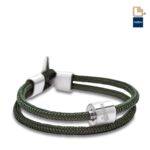 Urn - TB-BC10-M Memento Bracelet (M) Cord Ashes Bead Nato - groen