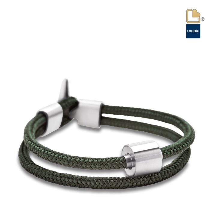 Urn - TB-BC10-XL Memento Bracelet (XL) Cord Ashes Bead Nato - groen