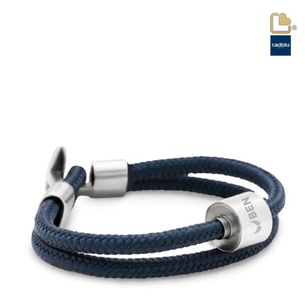 Urn - TB-BC12-XL Memento Bracelet (XL) Cord Ashes Bead - blauw
