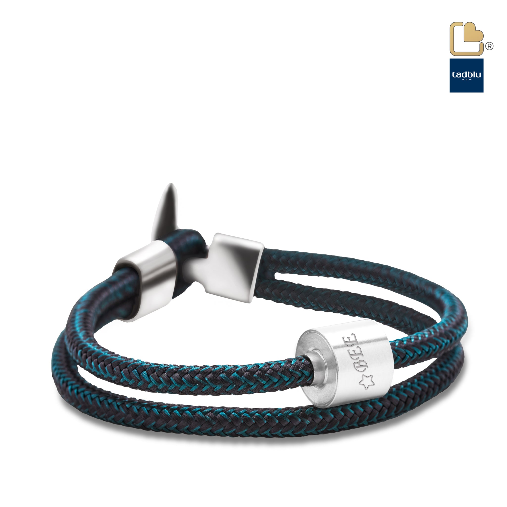 Urn - TB-BC4-M Memento Bracelet (M) Cord Ashes Bead Black-Petrol Urn - TB-BC4-M Memento Bracelet (M) Cord Ashes Bead Black-Petrol