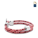 Urn - TB-BC8-XL Memento Bracelet (XL) Cord Ashes Bead Red-White
