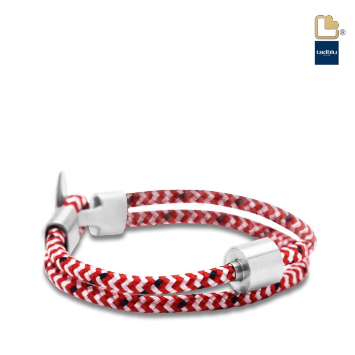 Urn - TB-BC8-XL Memento Bracelet (XL) Cord Ashes Bead Red-White