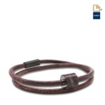 Urn - TB-BE-BL2-M Memento Bracelet (M) Smooth Leather Ashes Bead - zwart