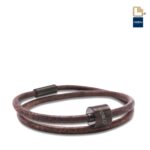 Urn - TB-BE-BL2-S Memento Bracelet (S) Smooth Leather Ashes Bead - zwart