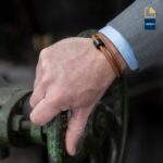 Urn - TB-BE-BL3-XL Memento Bracelet (XL) Smooth Leather Ashes Bead Cognac - zwart