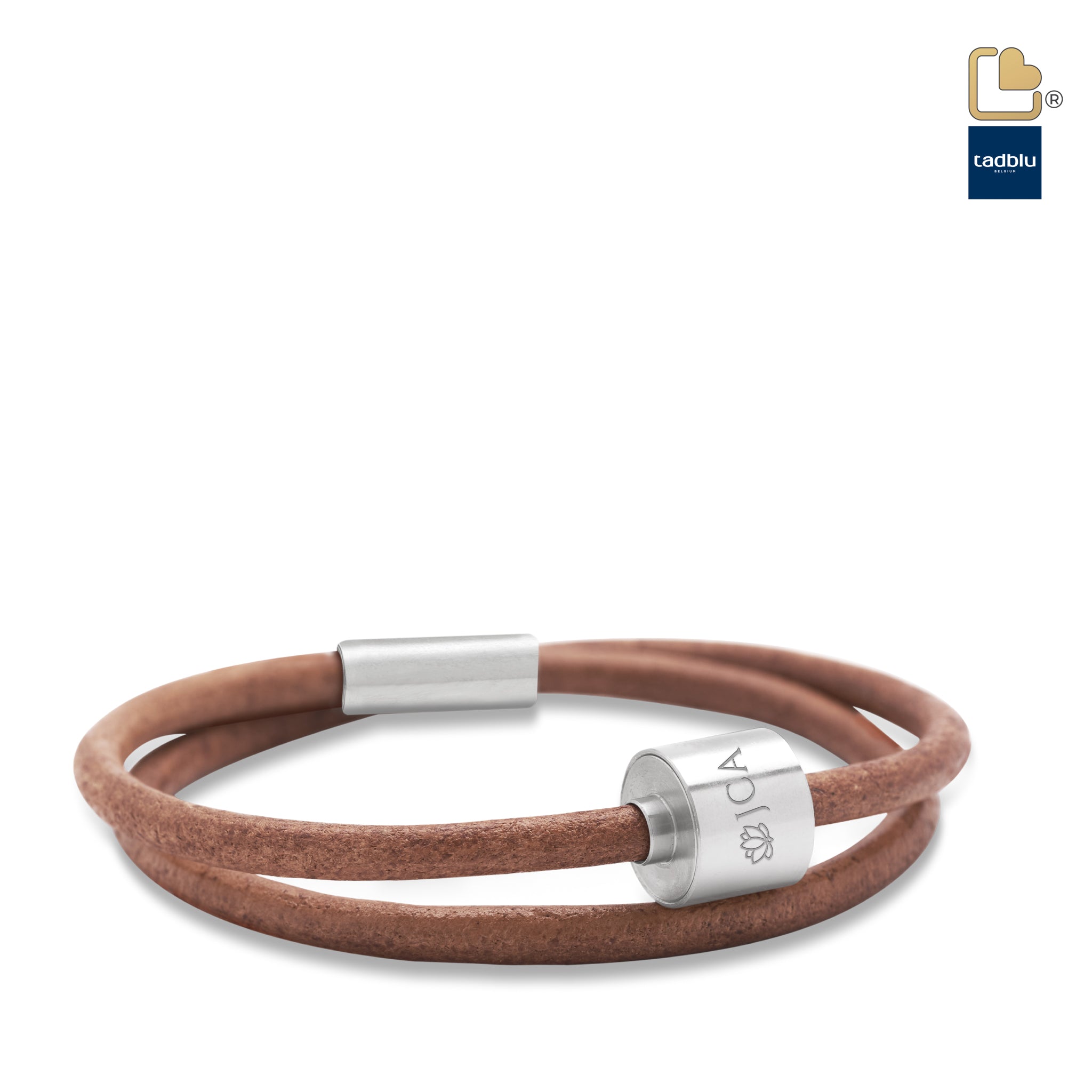 Urn - TB-BL3-L Memento Bracelet (L) Smooth Leather Ashes Bead Cognac Urn - TB-BL3-L Memento Bracelet (L) Smooth Leather Ashes Bead Cognac
