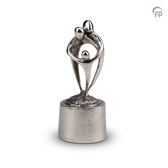 Urn - Tinnen asbeeld - De sterke band tussen ouders en kind - zilver Urn - Tinnen asbeeld - De sterke band tussen ouders en kind - zilver