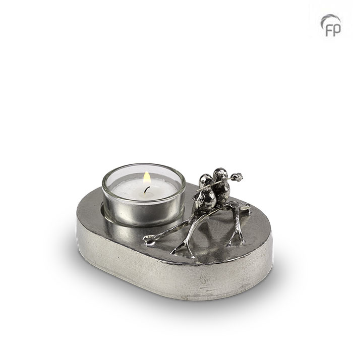 Urn - Tinnen asbeeld - Eeuwig verbonden in liefde en trouw, ovaal - zilver Urn - Tinnen asbeeld - Eeuwig verbonden in liefde en trouw, ovaal - zilver