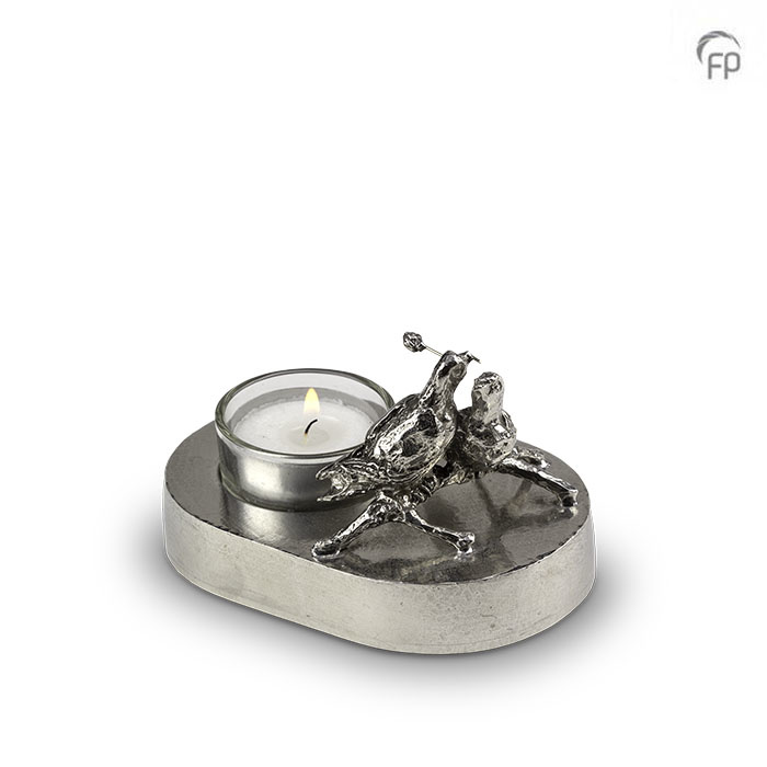 Urn - Tinnen asbeeld - Eeuwige liefde, ovaal - zilver Urn - Tinnen asbeeld - Eeuwige liefde, ovaal - zilver