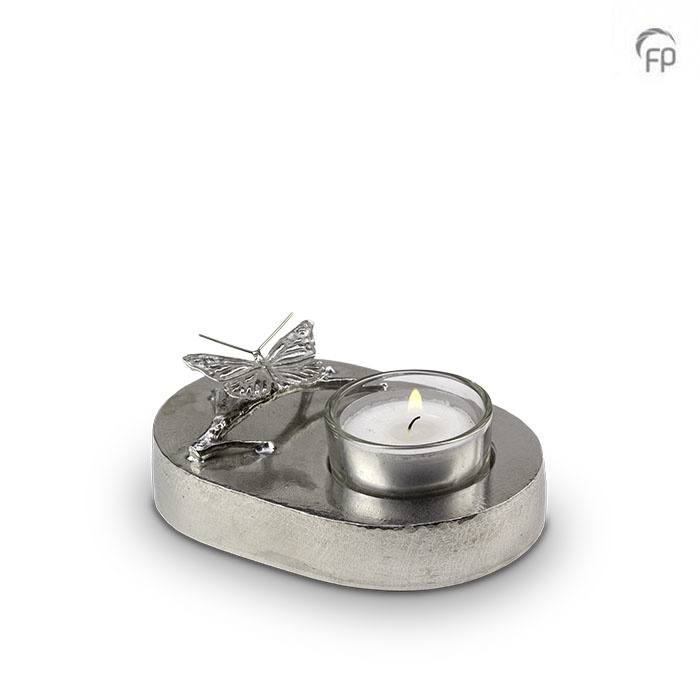 Urn - Tinnen asbeeld - Je ziel blijft bij mij - zilver Urn - Tinnen asbeeld - Je ziel blijft bij mij - zilver