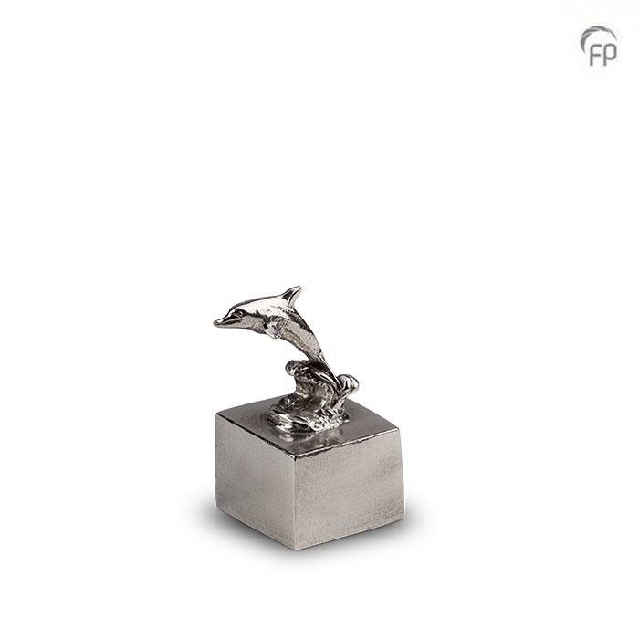 Urn - Tinnen asbeeld - Vrij om te gaan op de golven - zilver Urn - Tinnen asbeeld - Vrij om te gaan op de golven - zilver