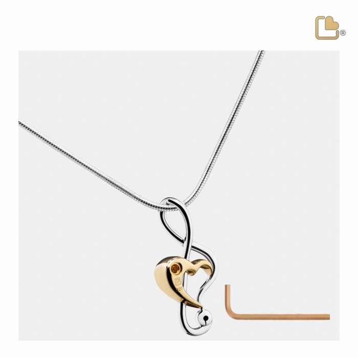 Urn - TrebleClef Ashes Pendant Vermeil - zilver