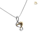 Urn - TrebleClef Ashes Pendant Vermeil - zilver