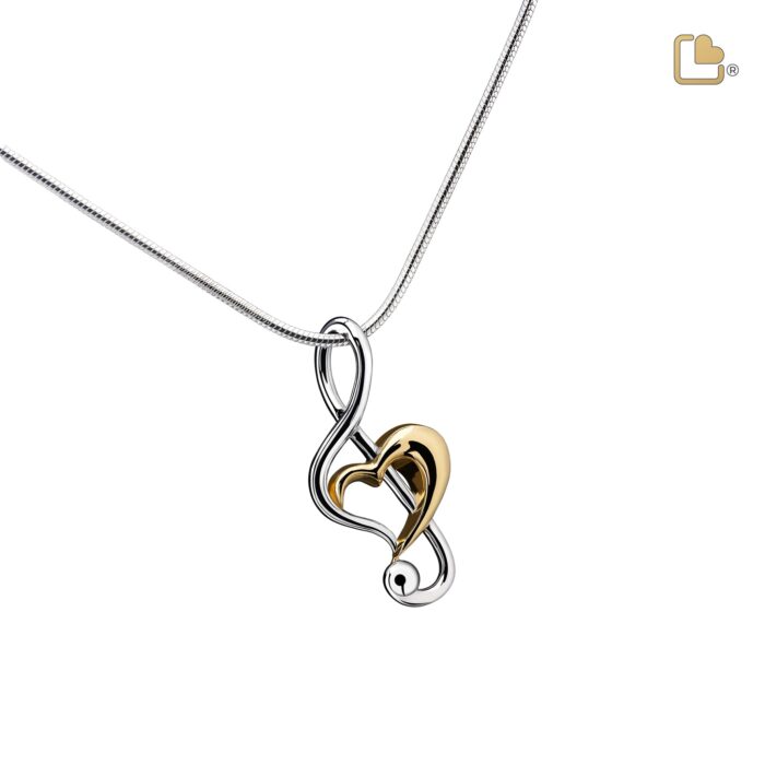Urn - TrebleClef Ashes Pendant Vermeil - zilver