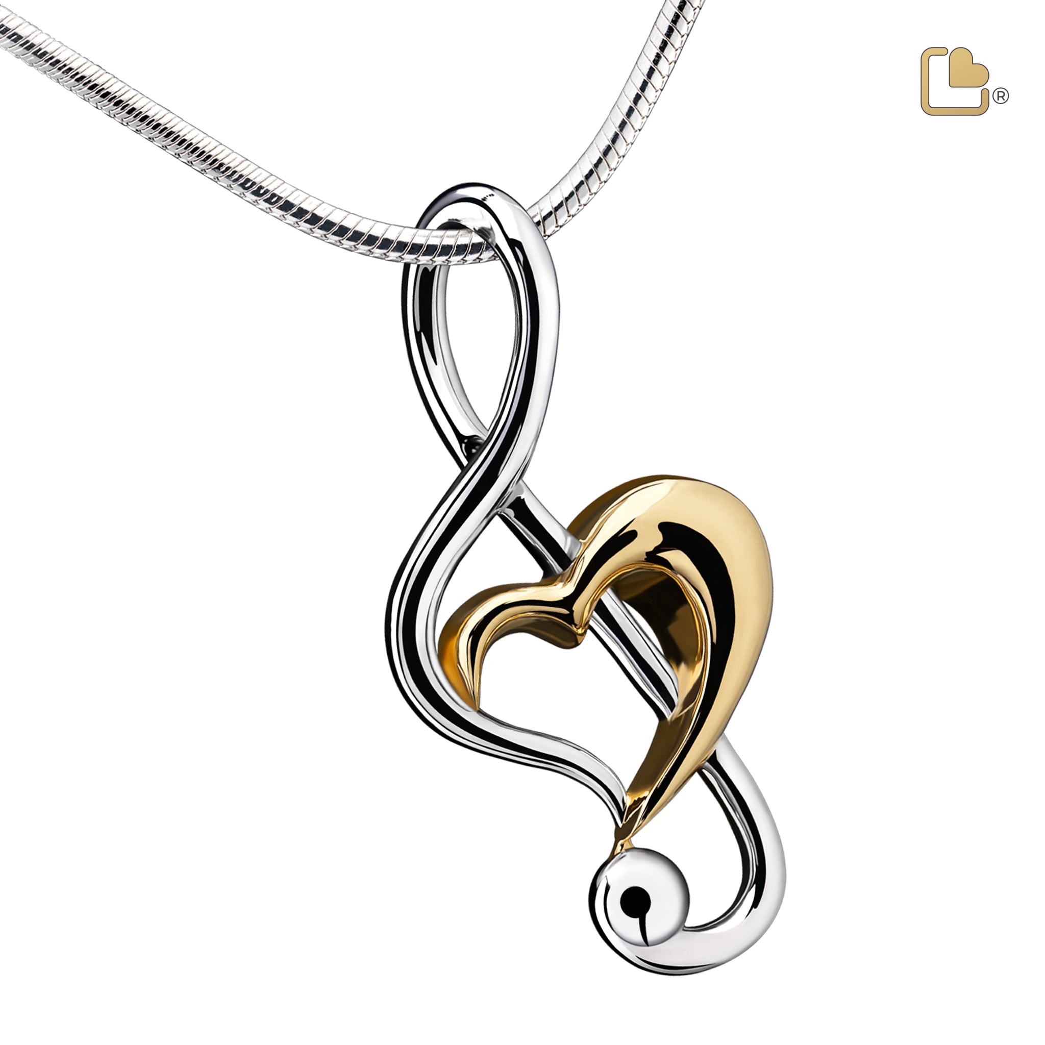 Urn - TrebleClef Ashes Pendant Vermeil - zilver Urn - TrebleClef Ashes Pendant Vermeil - zilver