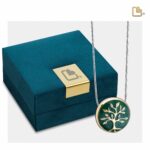 Urn - Tree Love Ashes Pendant Vermeil - groen