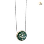 Urn - Tree Love Ashes Pendant Vermeil - groen