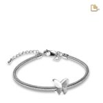 Urn - Vlinder Ashes Bead - zilver
