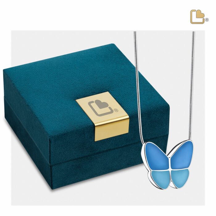 Urn - Wings of Hope Ashes Pendant - blauw